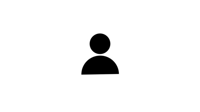 User animated icon with alpha channel. Perfect for project and Explainer Video