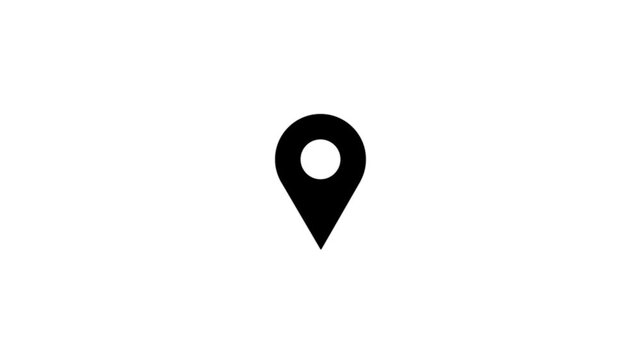 Map pointer icon set with pin symbols for navigation and location markers.