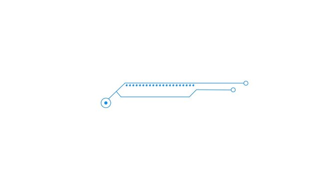 Woman moving phone at desk HUD outline appearing and animating charts tracking business metrics.