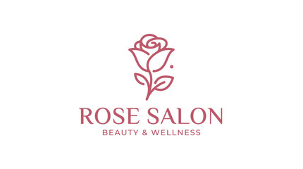Obraz premium Rose Salon Beauty Wellness Logo Design.