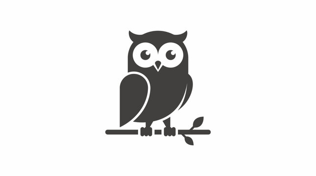 Owl sitting on a branch.