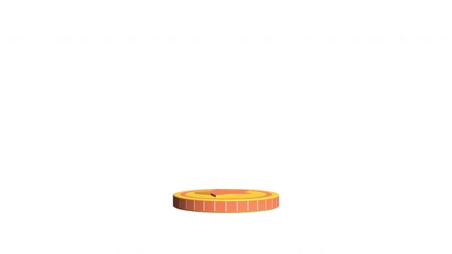 3D coin bouncing and spinning animation. Ideal for finance, rewards, achievement, loyalty programs, gaming, mobile applications, presentations, overlays and motion graphics projects.