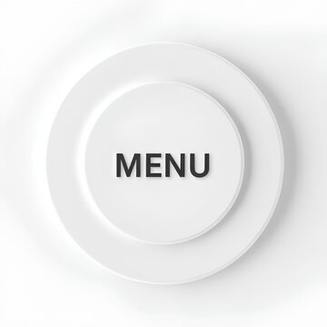 white button on a white background