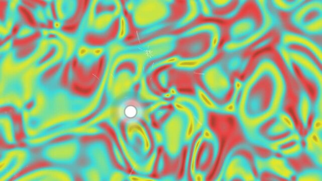 Abstract background with vibrant swirling red, yellow, and blue colors resembling a thermal heat map or fluid organic patterns