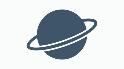 Saturn Planet Ring System Icon. © Hanif