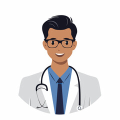 Fototapeta premium Doctor with Stethoscope and Glasses