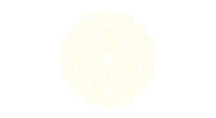 Fototapeta premium Pale Yellow Ornate Mandala Design - Abstract Geometric Pattern Background