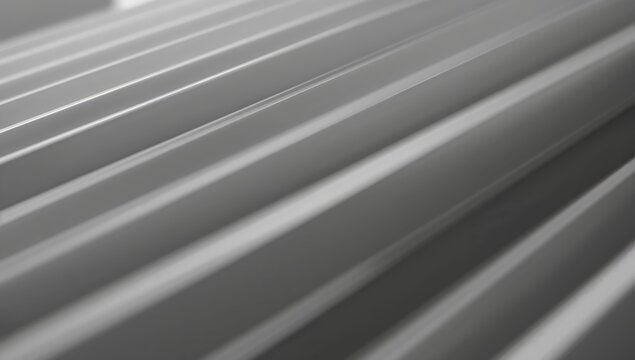 Abstract lines of silver metal creating a sense of depth and order. The metallic texture and repeating pattern suggest industrial or technological themes