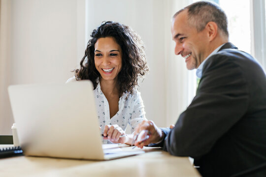 Businesspeople working together in office