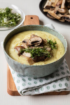 Creamy potato celery soup