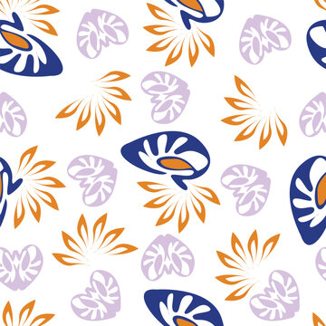 beautiful digital flower allover seamless design vector pattern ethnic