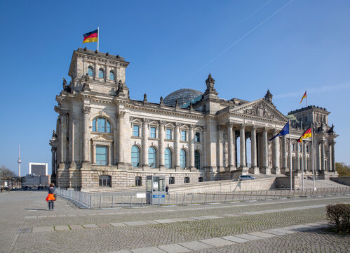 Germany, Berlin, Exterior of Reichstag building