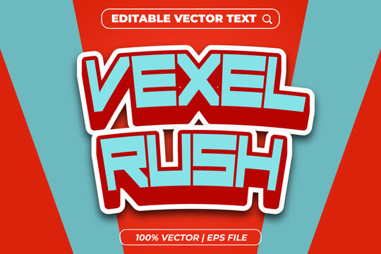 Vexel Rush Editable Text Effect Vector Graphic Template