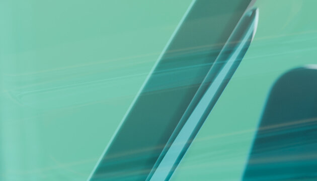 Abstract modern blue glass crystal background with transparency