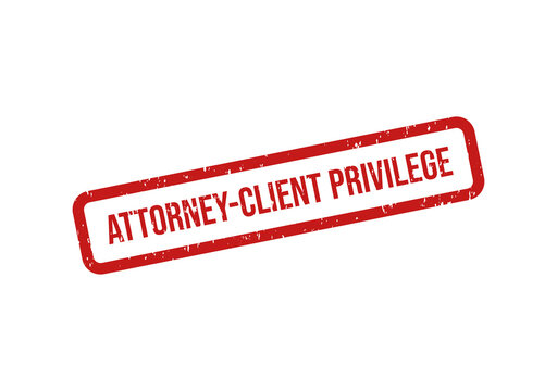 Attorney-client privilege red legal stamp