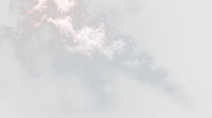 Soft clouds drifting in the sky during the day with a clear background and no visible horizon line, PNG with a light overlay © Liubov