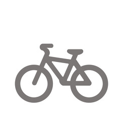 Fototapeta premium 駐輪場や交通案内を表すシンプルな自転車ピクトグラム（グレー）
