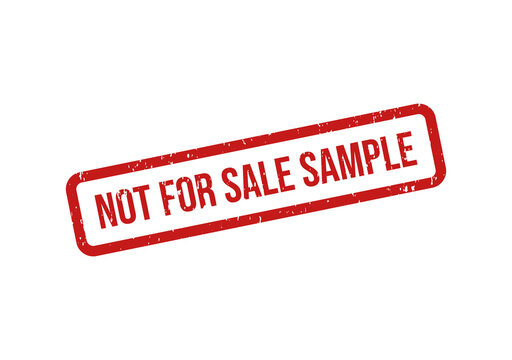 Red not for sale sample stamp on white paper