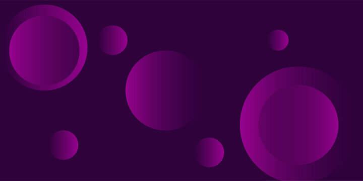 Purple circles gradient on violet dark abstract background. Modern graphic design element.