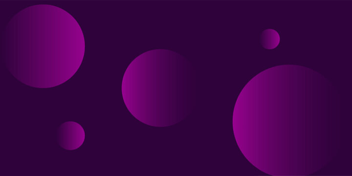 Purple circles gradient on violet dark abstract background. Modern graphic design element.