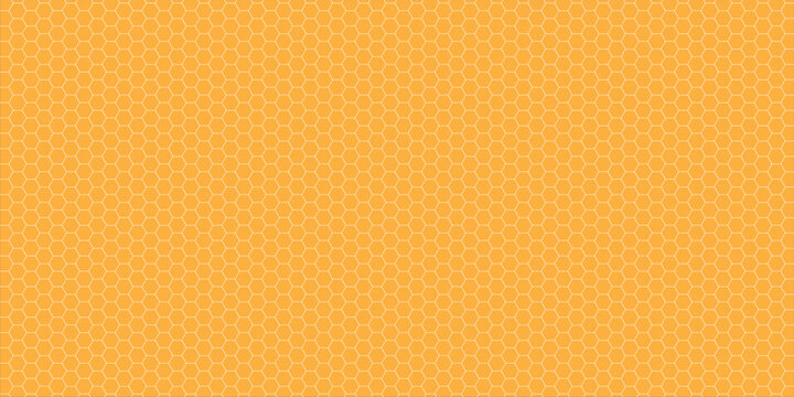 Honeycombs orange seamless pattern. Honeycomb texture, hexagon grid cell texture, beeswax yellow organic product or fabric. Vector illustration background. EPS 10