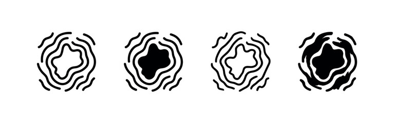 Obraz premium Fingerprint Icon Set: Abstract and Organic Patterns