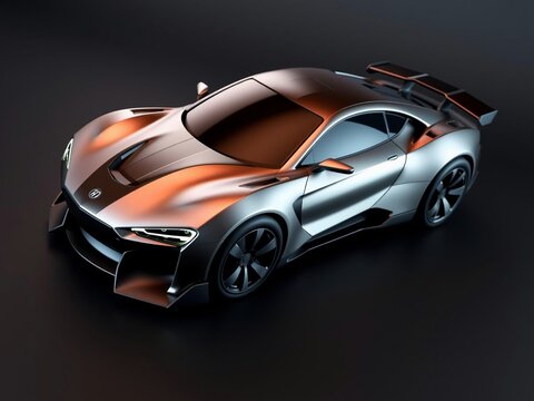 Futuristic Hypercar Concept: Sleek Design and Aggressive Styling