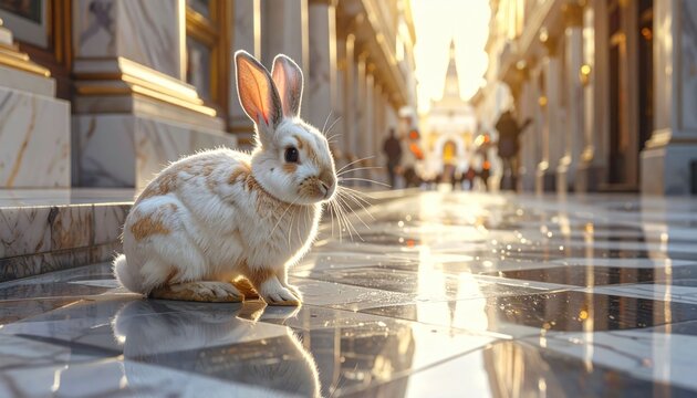 Rabbit outdoors