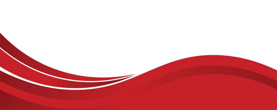 Curved golden yellow wave and a deeper red wavy border, footer vector illustration