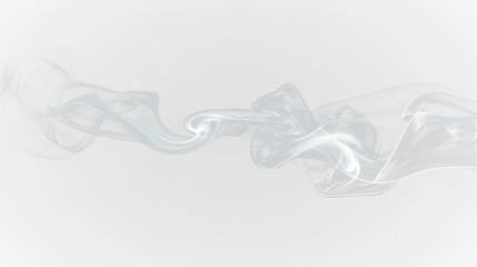 White smoke curls in different shapes on a transparent background without any setting or distinct features, PNG with a light overlay © Liubov