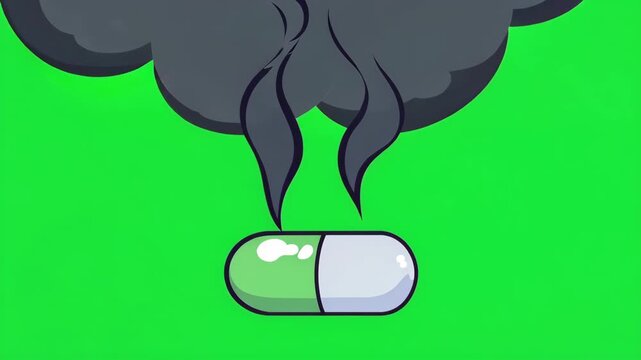 Toxic Smoke From Capsule Illustration