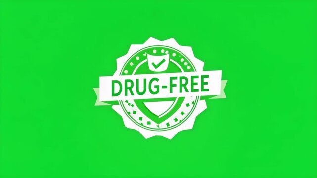 Drug Free Certification Badge Illustration