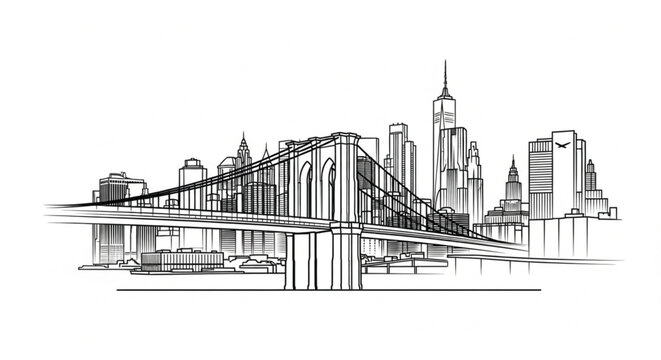 Brooklyn Bridge New York City Landmark.