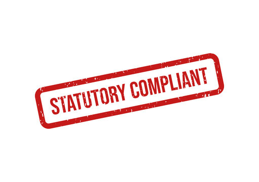 Red statutory compliance stamp with bold text