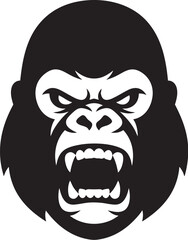 Fototapeta premium logo angry gorilla face