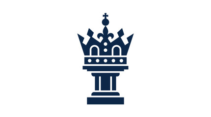 Fototapeta premium Royal Crown Symbol on a Pedestal.