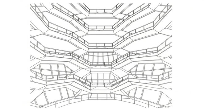 Detailed drawing of a staircase.