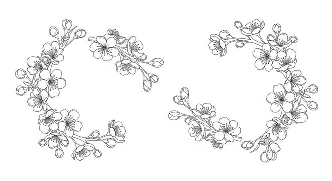 Detailed floral earrings with flowers.