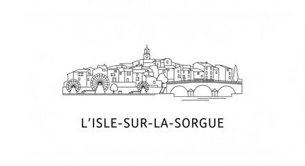 Fototapeta premium L Isle sur la Sorgue Town.