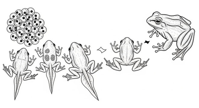 Frog Life Cycle Developmental Stages.