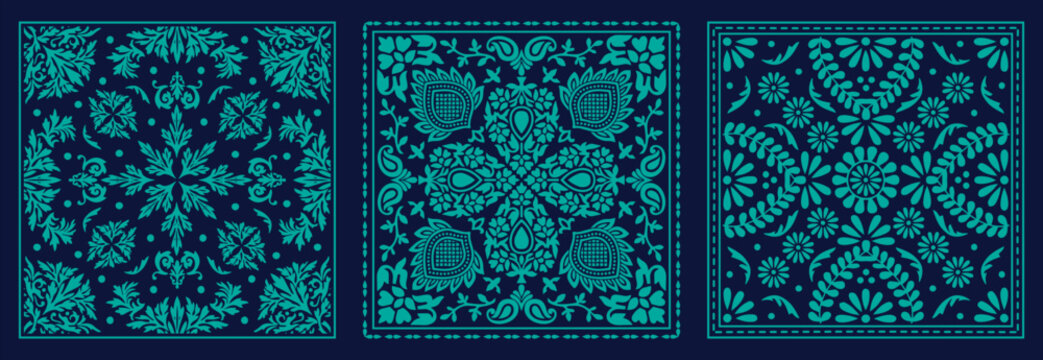 bandana floral art vector design