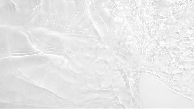 Pure beige water with reflections sunlight in slow motion. Water surface texture top view. Sun and shadows. Motion clean swimming pool ripples and wave.