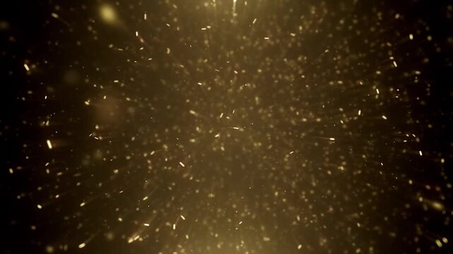 Golden Bright Lights Holidays Background
Shining glimmering gold celebration background with light particles in a bright animation with depth of field blur