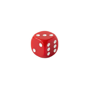Red die with white dots