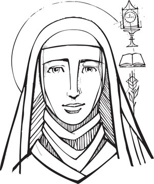 Saint Clare of Assisi Serene Face Portrait