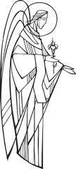 Obraz premium Saint Gabriel the Archangel Messenger of God