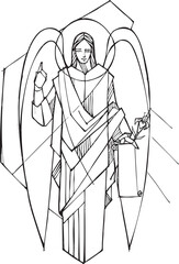 Naklejka premium Saint Gabriel the Archangel Messenger of God