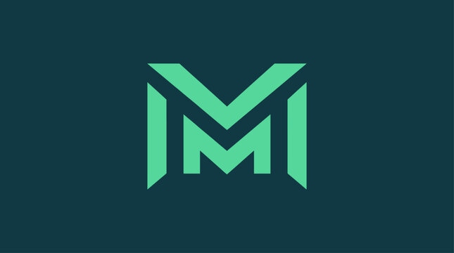 Geometric mint green logo design.