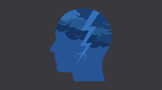Mental health and brain storm concept.