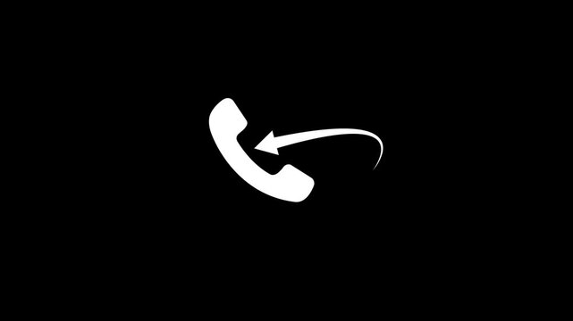 Outgoing call phone icon animation